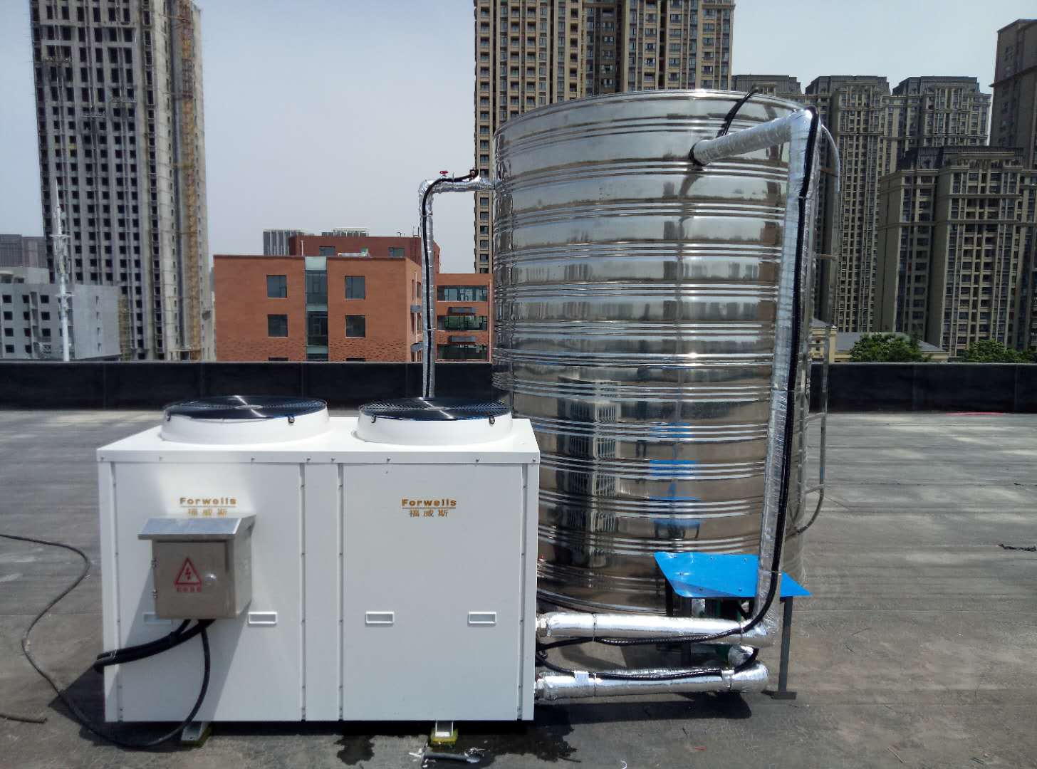 河南學校用空氣能熱水器，四季恒溫